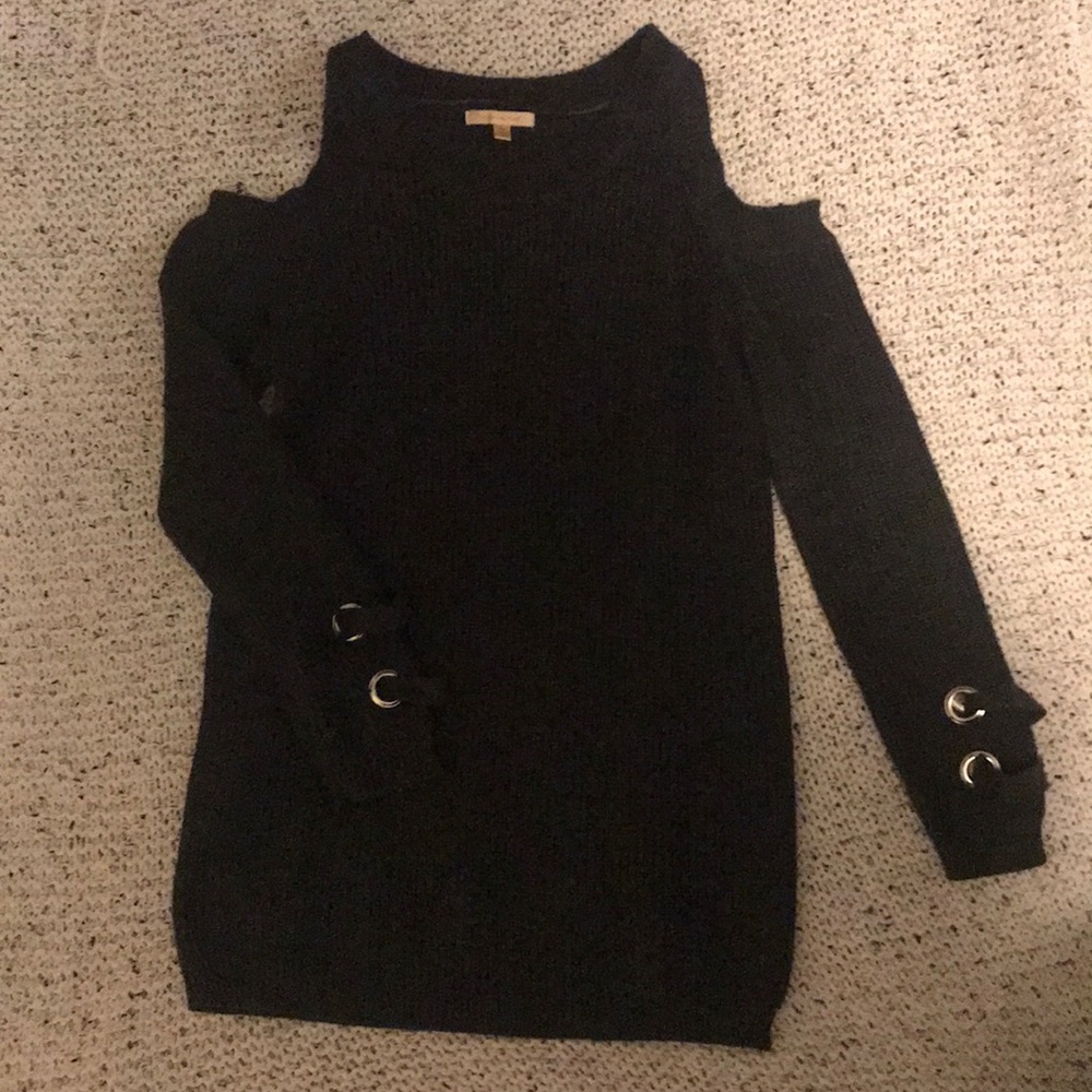 Skies Are Blue brand- cold shoulder sweater